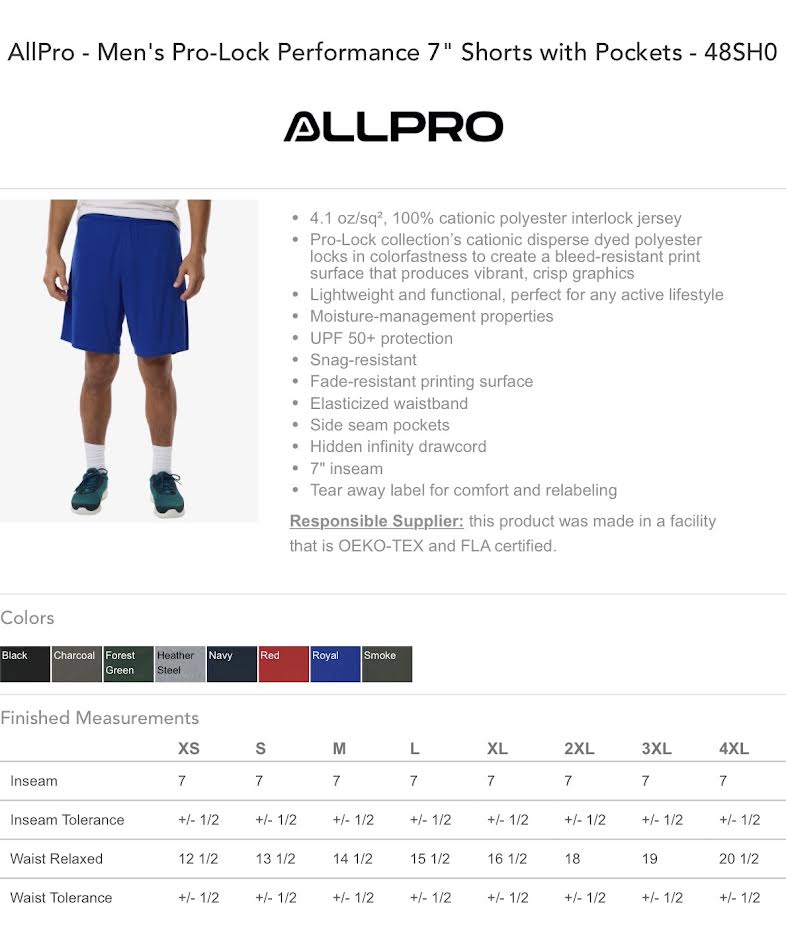 Lake Ozark Fire C-shift Men's Pro-Lock Performance 7" Shorts with Pockets