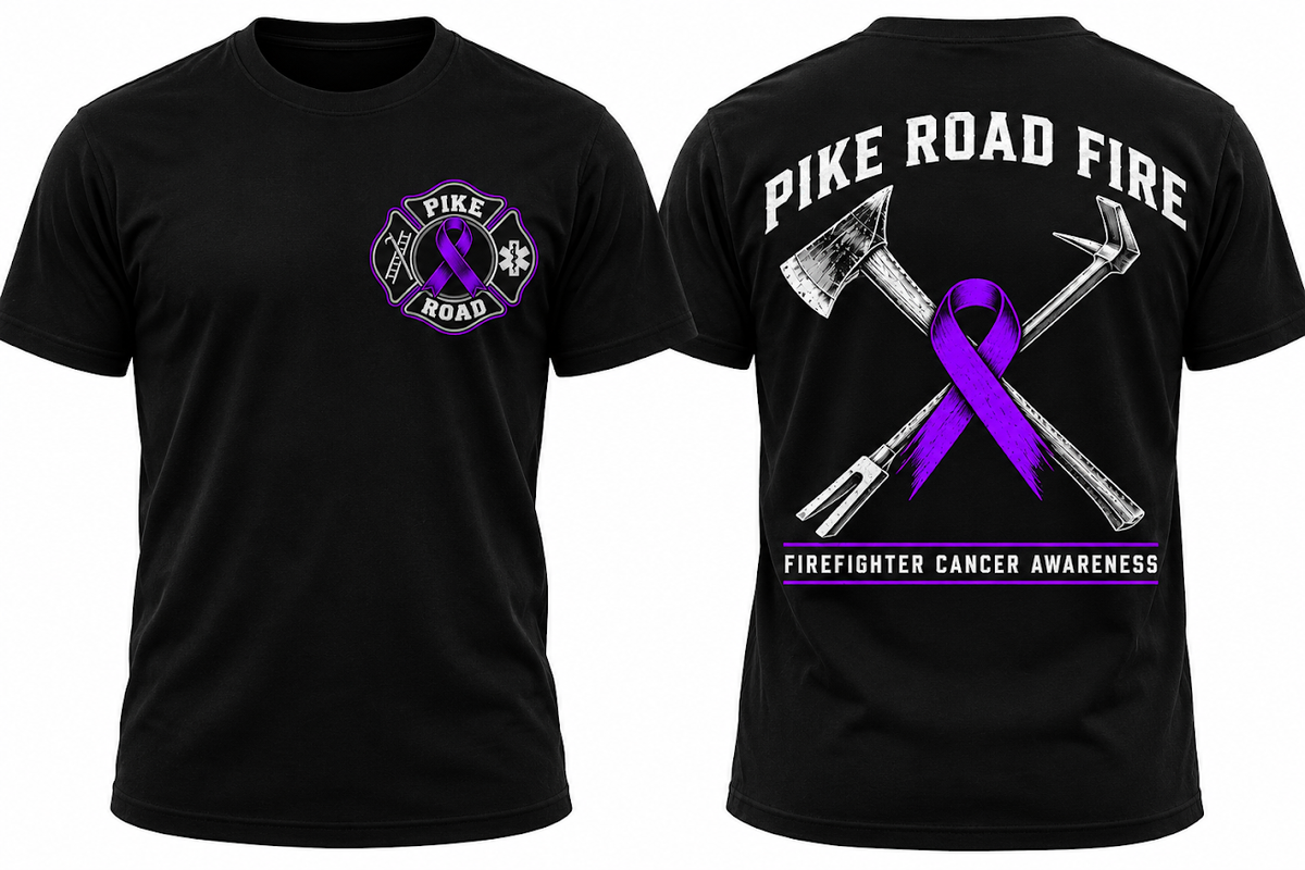 Pike Road Fire Firefighter Cancer Awareness Shirt
