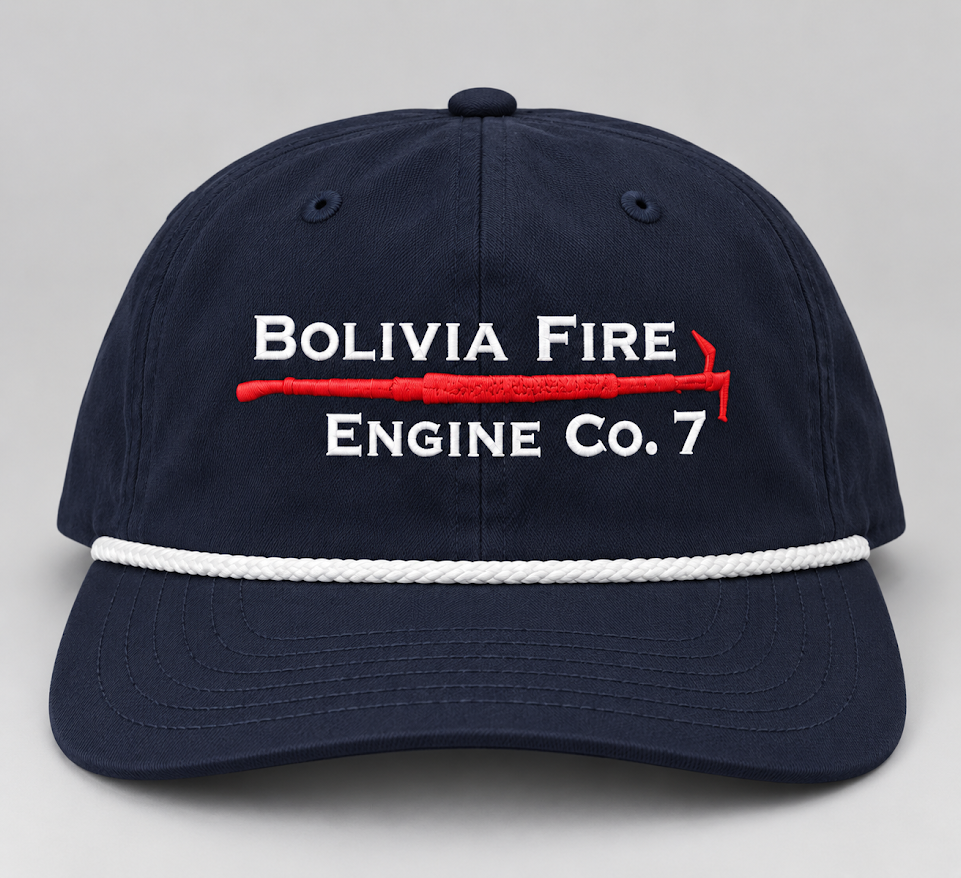 Bolivia Fire Department Hats