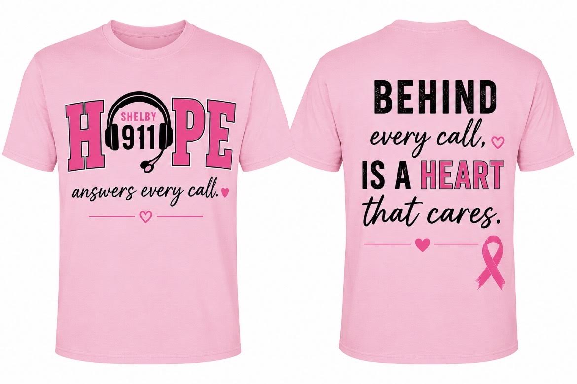 Shelby County 911 Breast Cancer Fundraiser Shirt (Bella-Canvas)