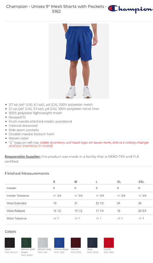 Cortlandville Fire 9" Mesh Shorts with Pockets