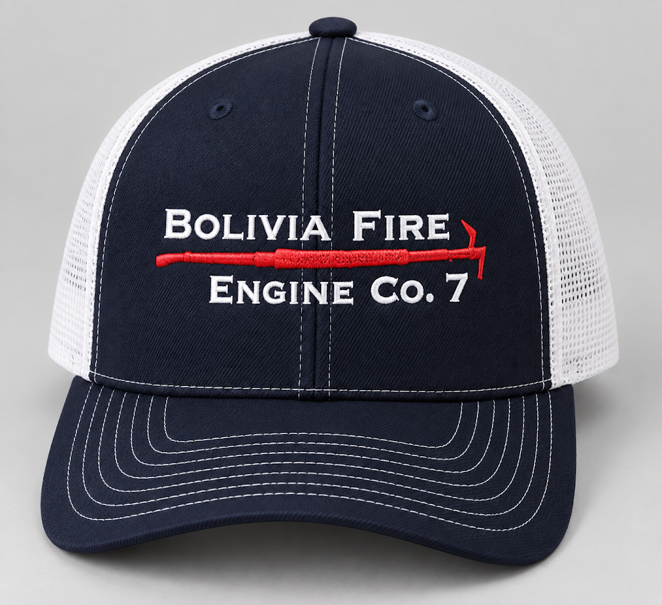 Bolivia Fire Department Hats