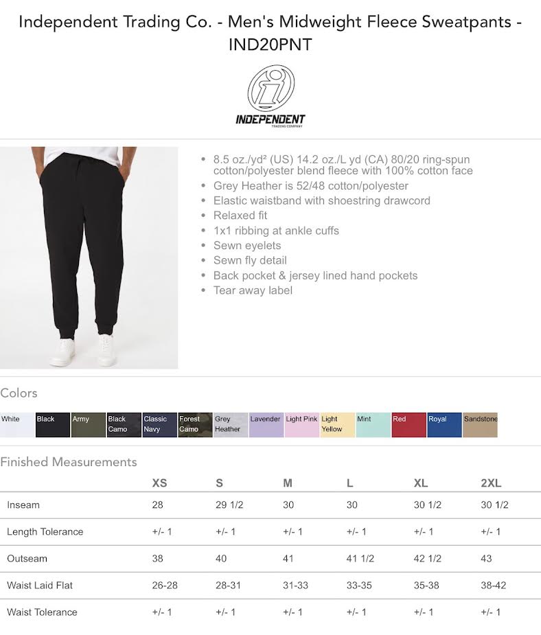 Rocky Ridge Fire District Approved Sweatpants (Independent Trading)