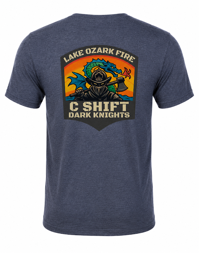 Lake Ozark Fire C-Shift Shirt (Next Level Tri Blend)