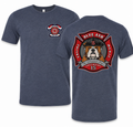 Blue Ash Fire Bulldog Crossed Axe Logo