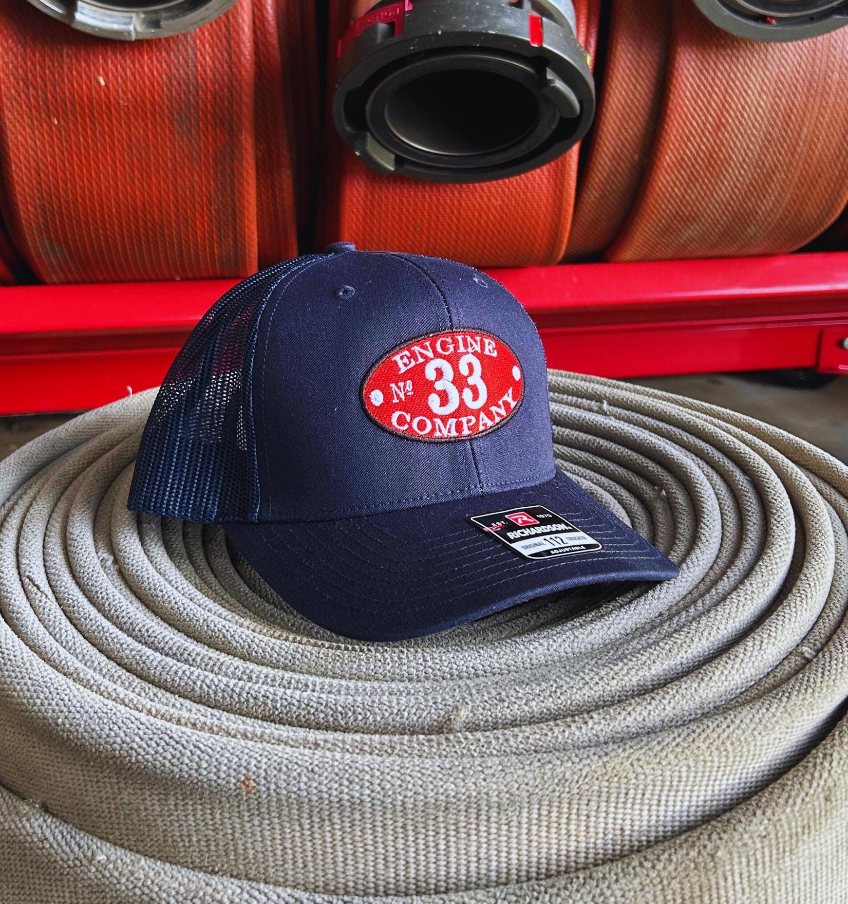 Custom Embroidered Fire Department Richardson 112 Trucker Hat